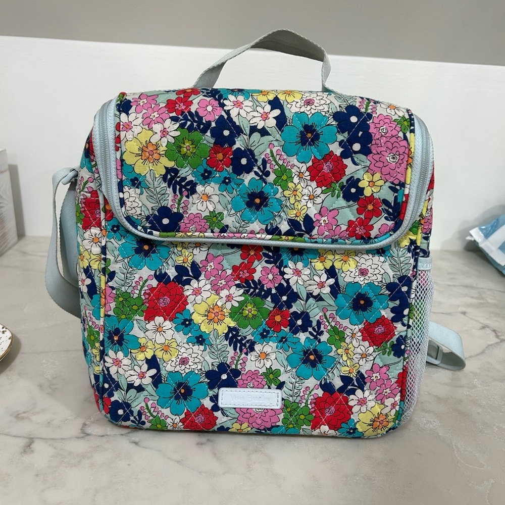 Vera Bradley Far Out Floral Insulated Lunch Crossbody Shoulder Bag Tote